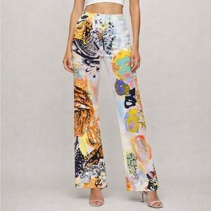 La Cite Paris Vintage Retro Marilyn Monroe Pants 6 Funky Fun Bold Art deco Rare